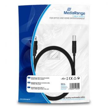MRCS101 MEDIARANGE Kabel USB 2.0 1,8m schwarz