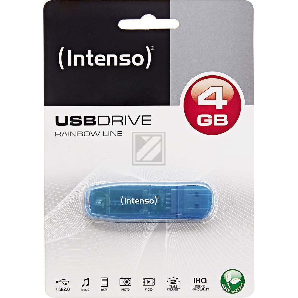 INTENSO RAINBOW LINE USB STICK 4GB 3502450 28MB/s USB 2.0 blau