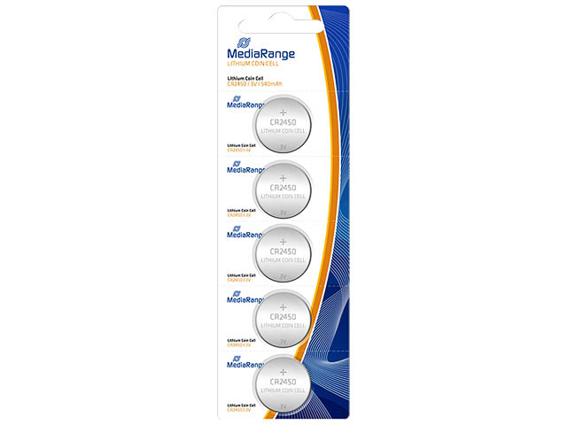 MEDIARANGE CR2450 BATTERIEN 5er PACK MRBAT138 Lithium Knopfzellen 3V