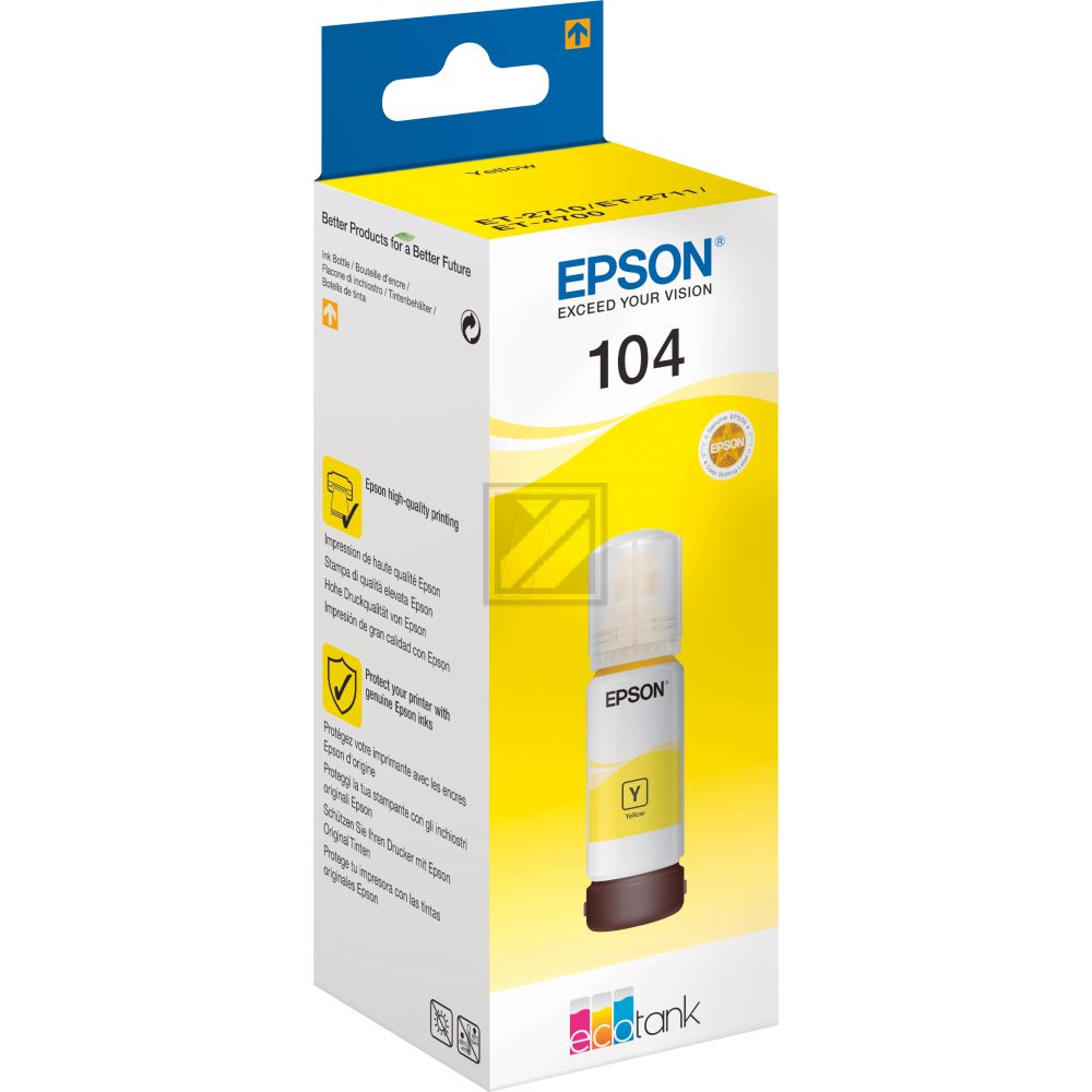 C13T00P440 EPSON ET104 EcoTank Tinte yellow 7500Seiten 65ml