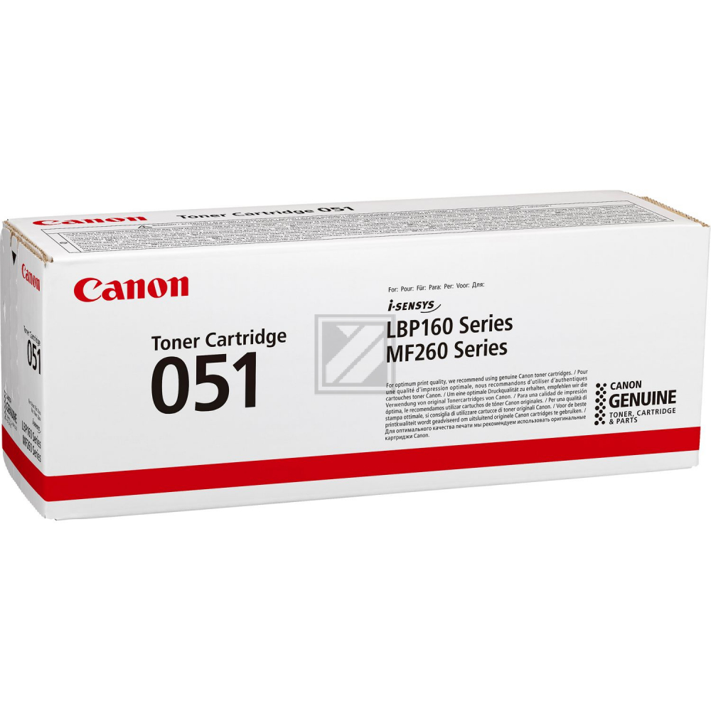 2168C002 CANON 051BK LBP Toner black ST 1700Seiten 650gr