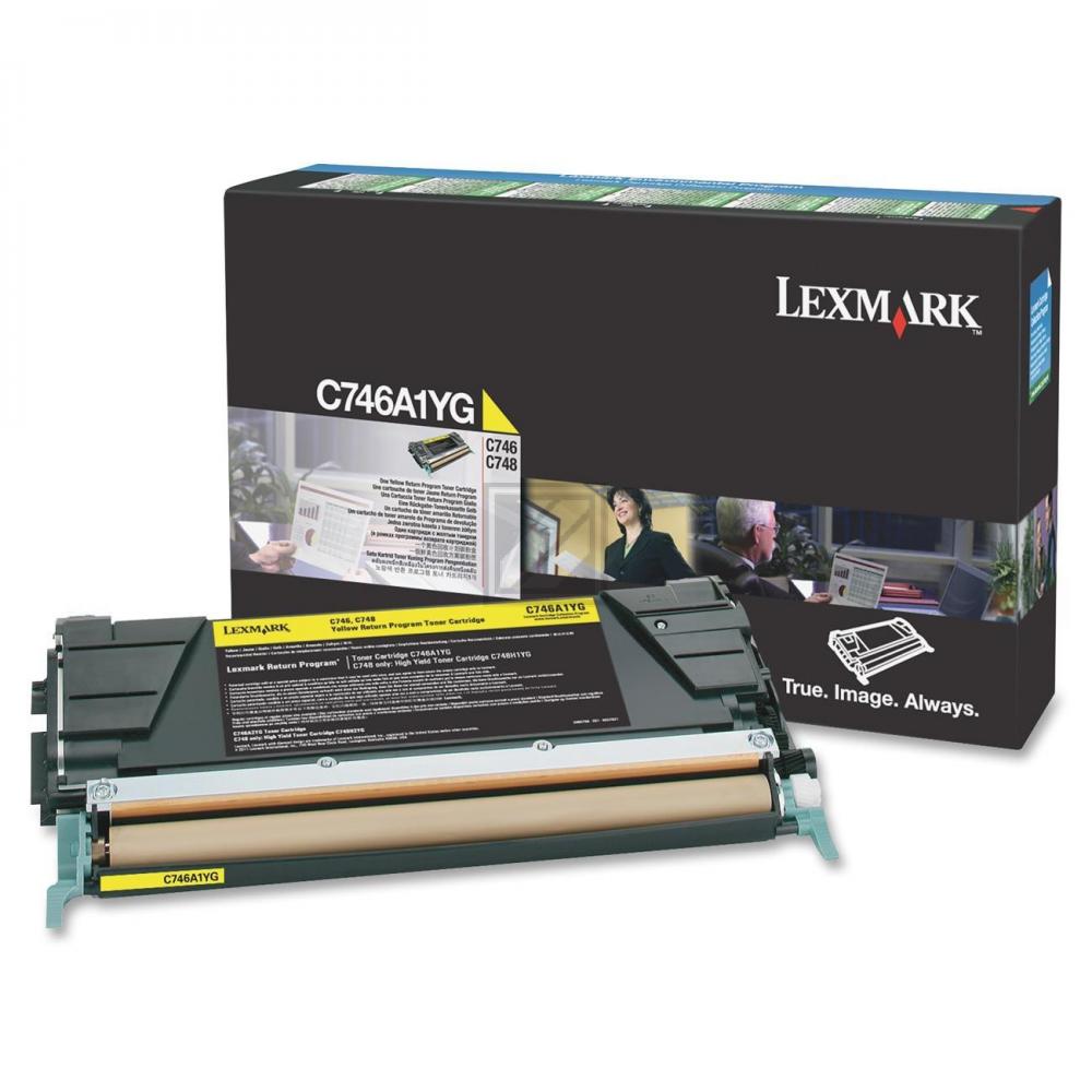 C746A1YG LEXMARK Optra C Toner yellow ST return 7000Seiten