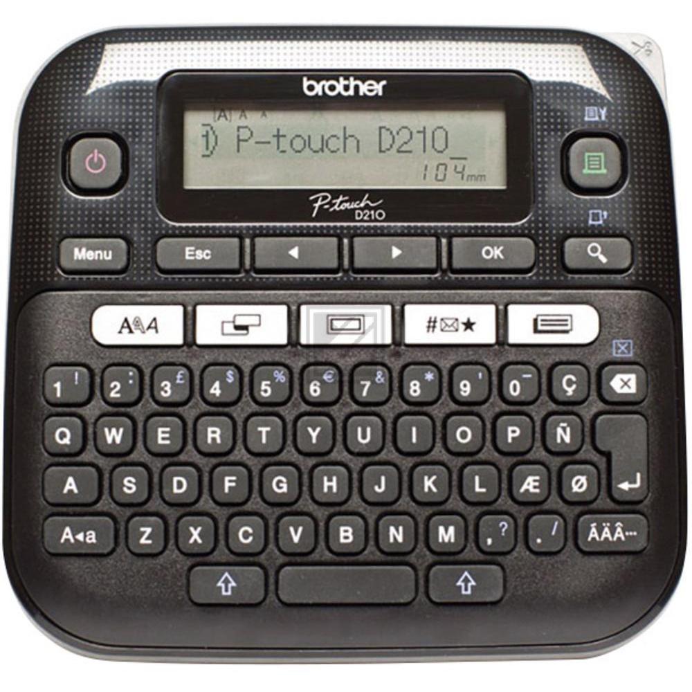 PTD210VPZG1 BROTHER PT D210VP Beschriftungsgeraet QWERTZ DE 3,5-12mm
