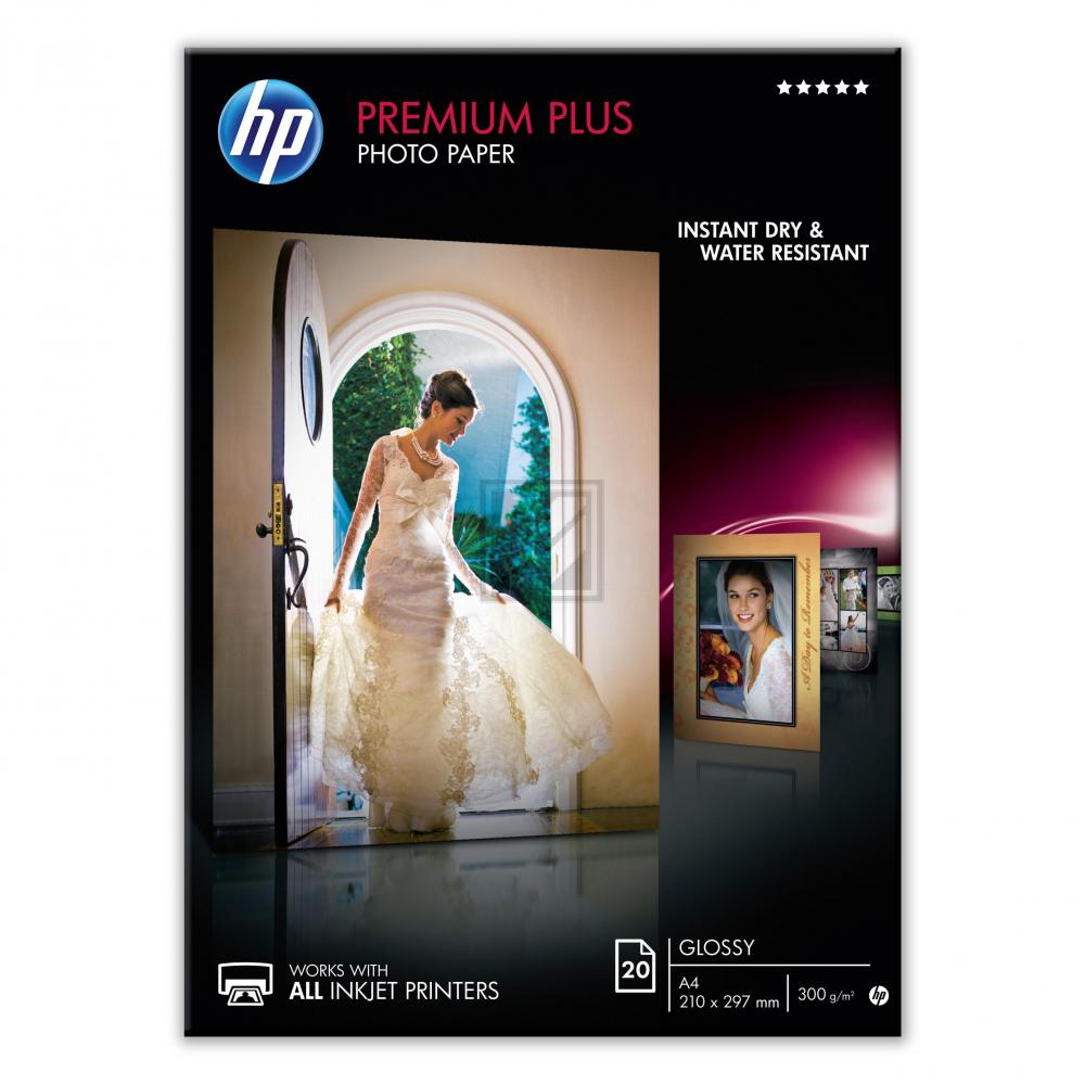 CR672A HP Premium+ Fotopapier A4 (210x297mm) 20Blatt weiss 300gr