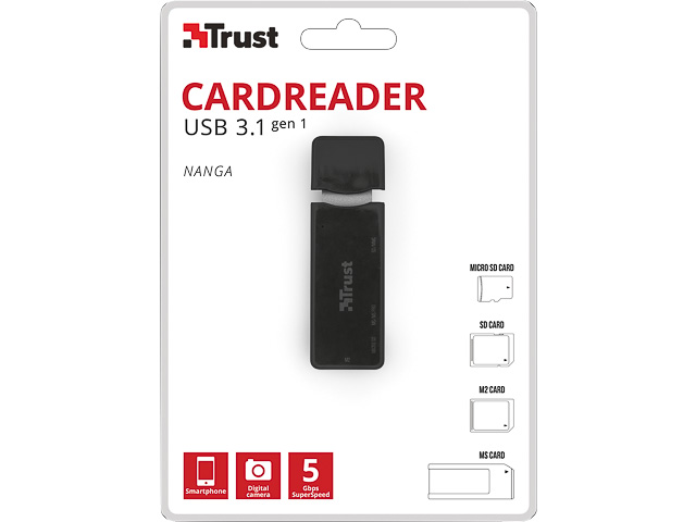 TRUST NANGA USB 3.2 GEN1 21935 Multi-Slot-Kartenleser