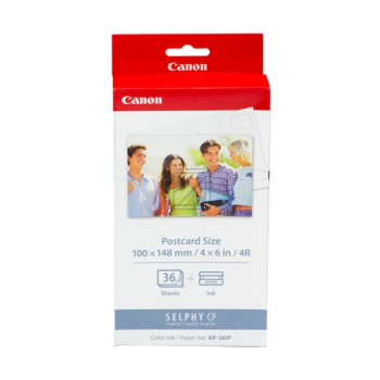 7737A001 CANON Fotopapier+TTR 10x14,8cm 36Blatt weiss KP36IP glaenzend