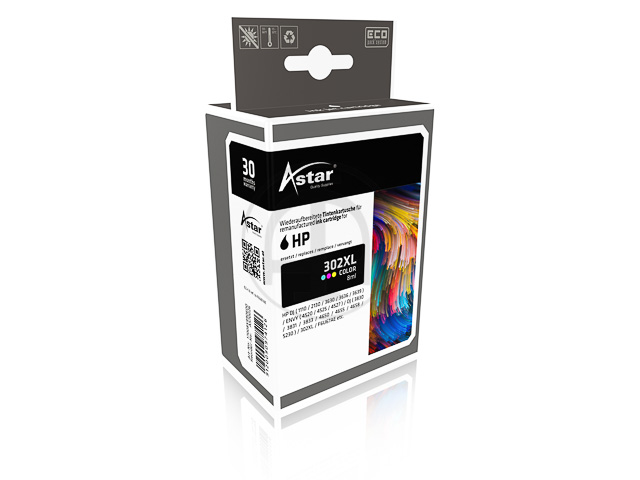 AS70026 ASTAR HP OJ3830 TINTE COL F6U67AE/302XL 330Seiten 8ml