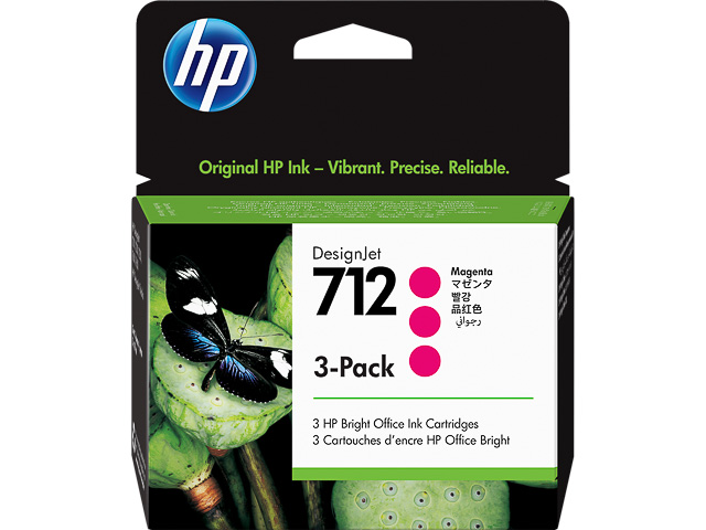 3ED78A HP DNJ T200 TINTE MAGENTA (3) HP712 3x29ml