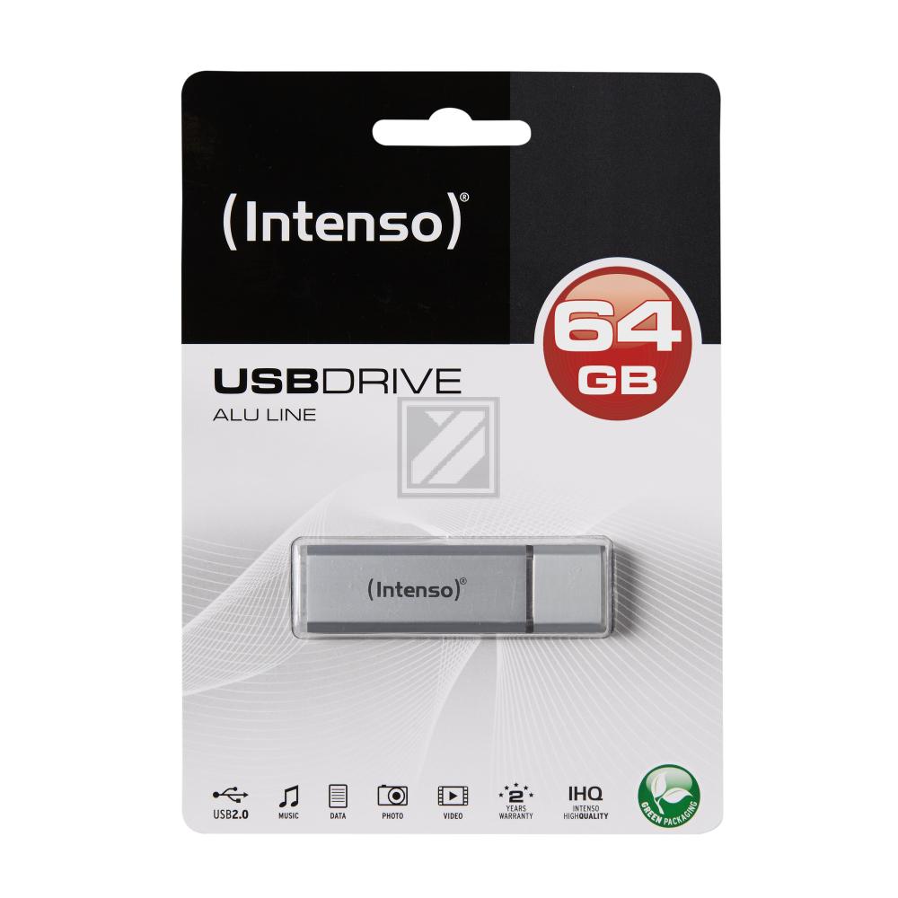 INTENSO ALU LINE USB STICK 64GB 3521492 28MB/s USB 2.0 silber