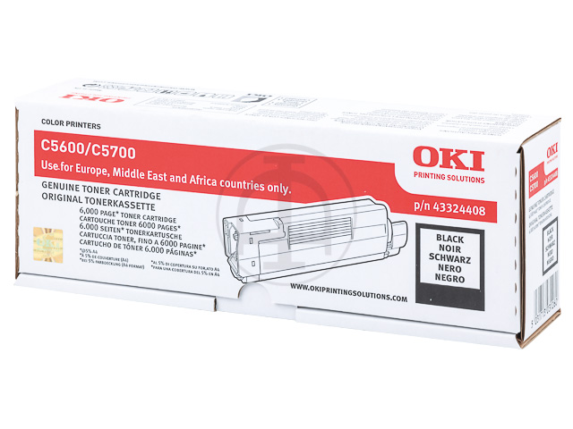 43324408 OKI C5600 TONER BLACK 6000Seiten