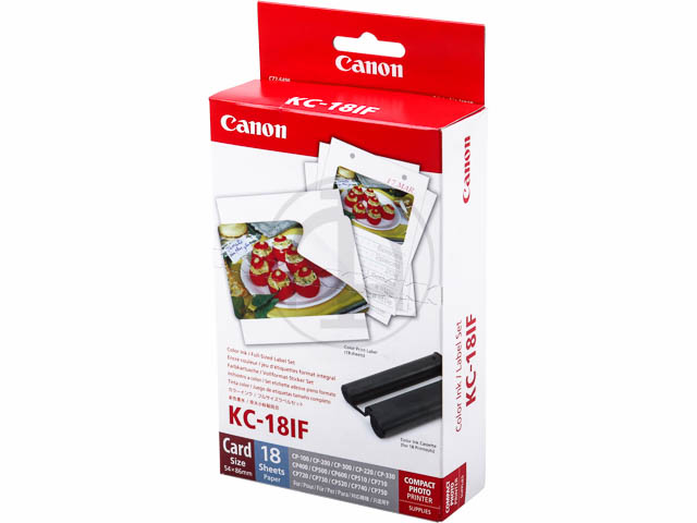 KC18IF CANON PAPIER + TTR 89mmx54mm 7741A001 18Blatt