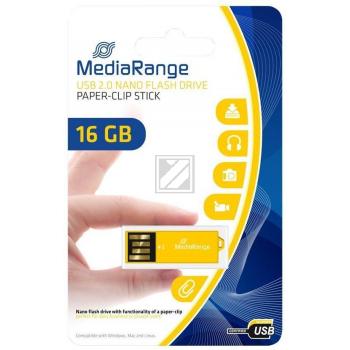 MEDIARANGE NANO USB STICK 16GB MR976 14MB/s USB 2.0 gelb
