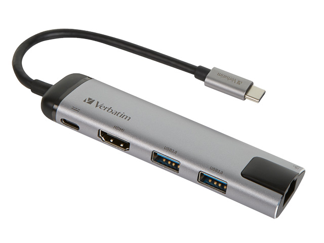 VERBATIM USB-C MULTIPORT HUB 49141 USB HDMI RJ45