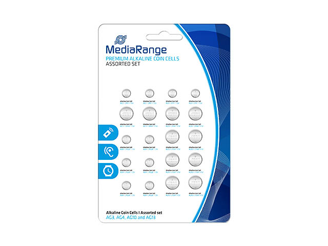 MEDIARANGE PREMIUM BATTERIEN 20er PACK MRBAT119 AG3-AG4-AG10-AG13 Knopfzellen