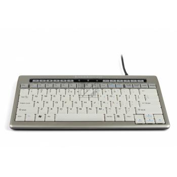 BNES840DBE BAKKER S-board 840 Design Tastatur BE AZERTY BE USB silber-weiss