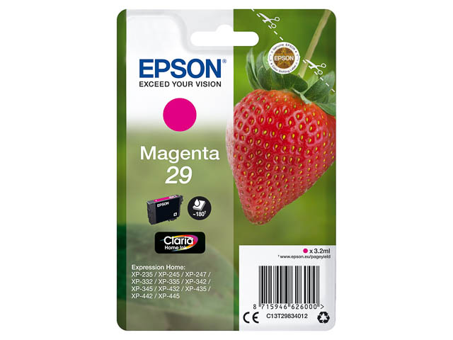 C13T29834012 EPSON XP235 TINTE MAG ST 3,2ml 180Seiten Standard Kapazitaet