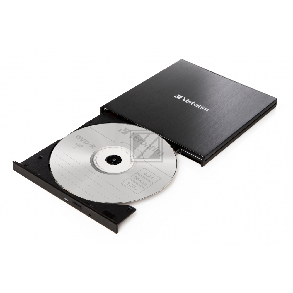 VERBATIM EXTERNAL SLIMLINE WRITER 43886 CD/DVD USB-C schwarz
