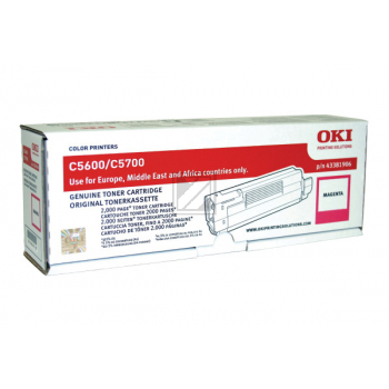 43381906 OKI C5xxx Toner magenta 2000 Seiten
