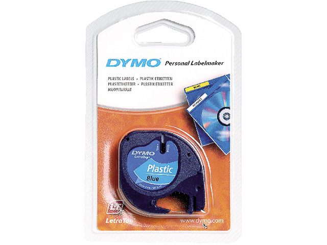 S0721650 DYMO 12mm SCHWARZ-BLAU 91205 Schriftband 4m