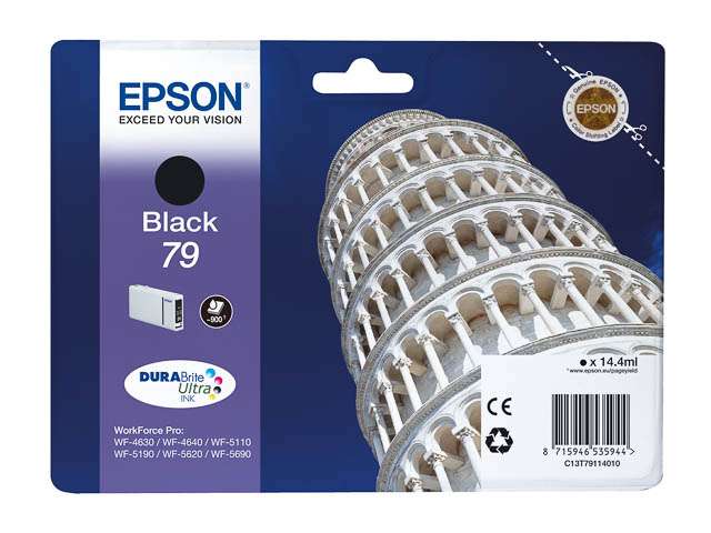 C13T79114010 EPSON WF5110WF TINTE BLK ST 14,4ml Nr.79 900Seiten Standard Kap.