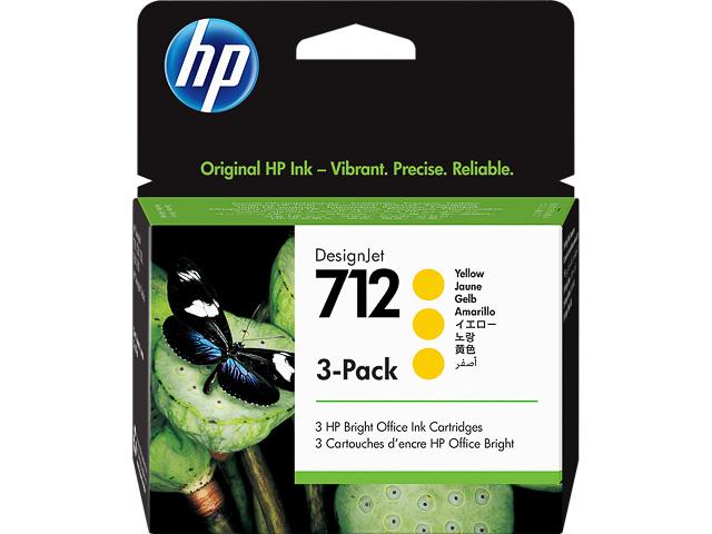 3ED79A HP DNJ T200 TINTE YELLOW (3) HP712 3x29ml