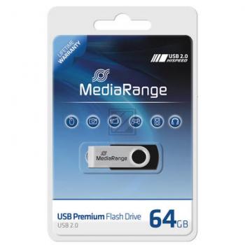 MEDIARANGE FLEXI USB STICK 64GB MR912 15MB/s USB 2.0 schwarz-silber