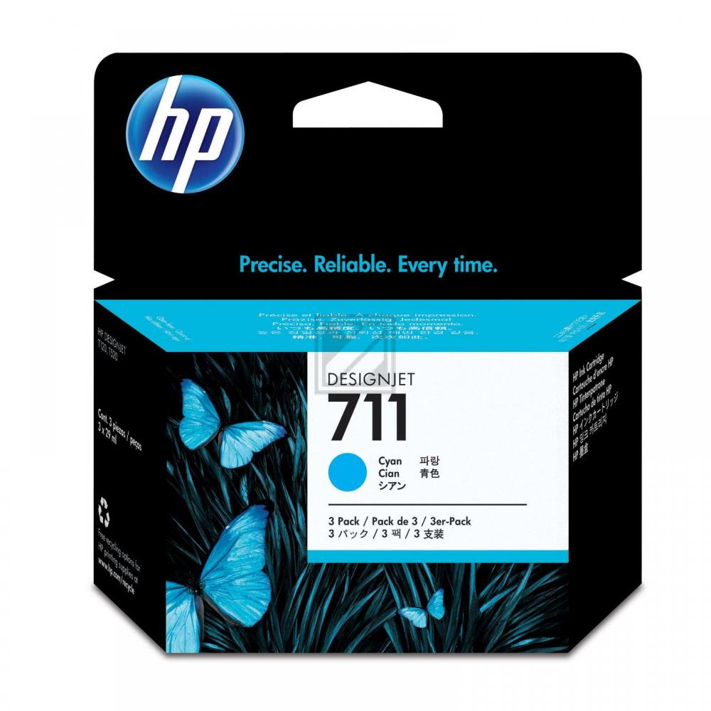 CZ134A HP 711 DNJ Tinte (3) cyan 3x29 ml