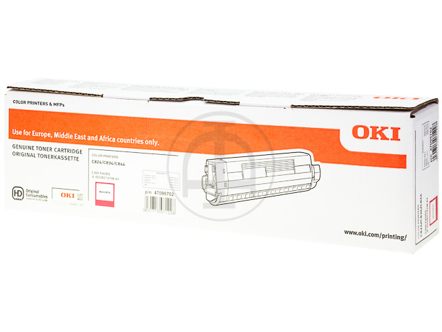 47095702 OKI C824 TONER MAGENTA 5000Seiten