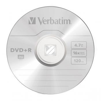 VERBATIM DVD+R 4.7GB 16x (25) SP 43500 Spindel matt silber