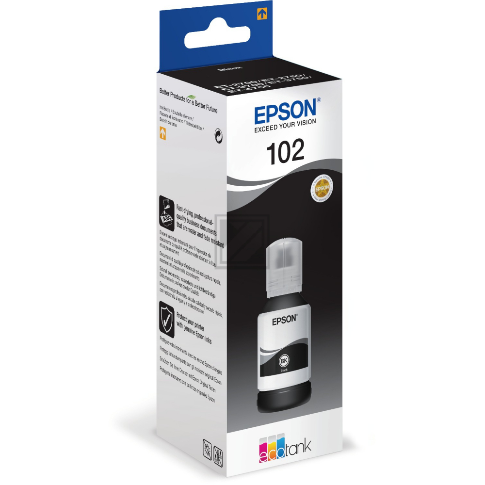 C13T03R140 EPSON ET102 EcoTank Tinte black 7500Seiten 127ml