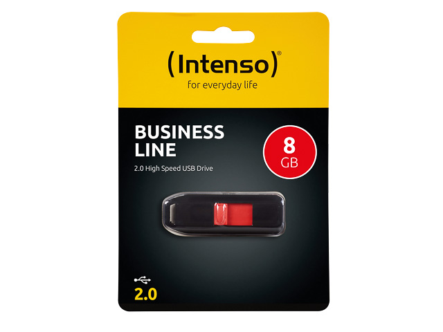 INTENSO BUSINESS LINE USB STICK 8GB 3511460 28MB/s USB 2.0 schwarz