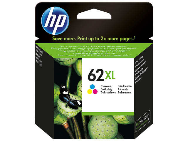 C2P07AE#UUS HP OJ5740 TINTE COLOR HC HP62XL 11,5ml 415Seiten hohe Kapazitaet