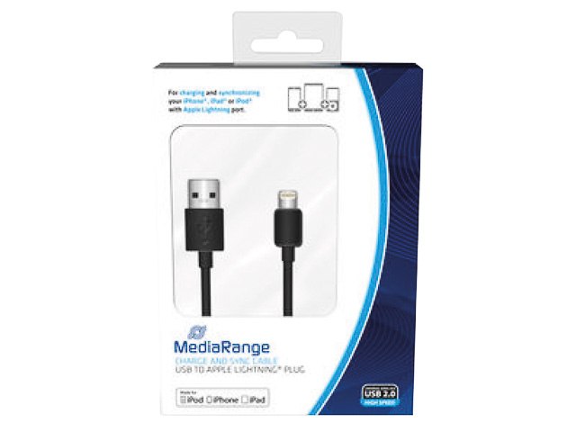 MEDIARANGE LADE- UND DATENKABEL 1m MRCS137 USB 2.0 auf Apple Lightning