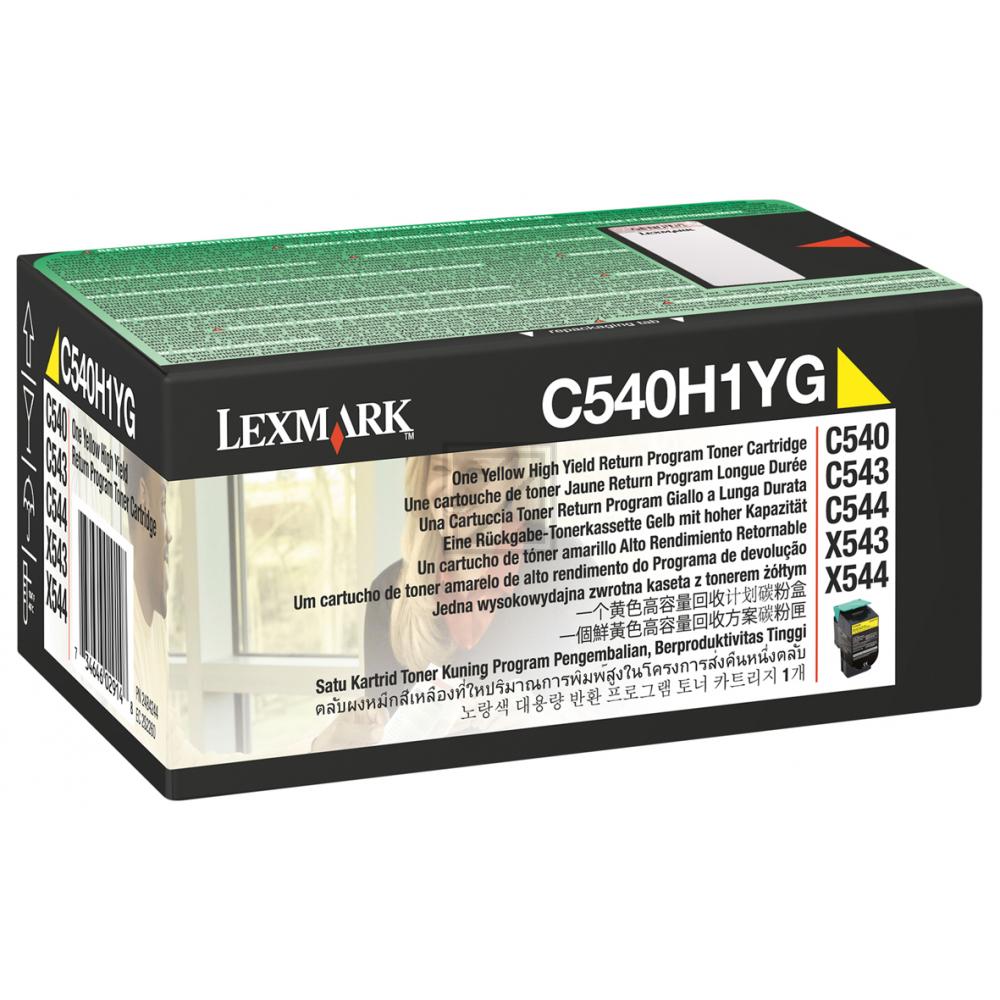 C540H1YG LEXMARK C54x/X54x Toner yellow HC return 2000Seiten