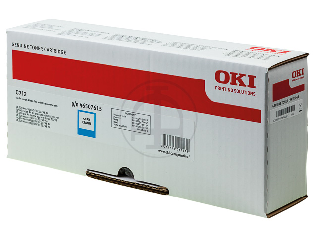 46507615 OKI C712 TONER CYAN 11.500Seiten