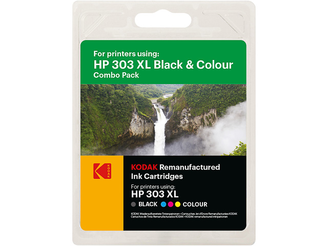 185H030317 KODAK HP PH6230 TINTE (2) 303XL 3YN10AE 1x12ml/1x10ml blk+col