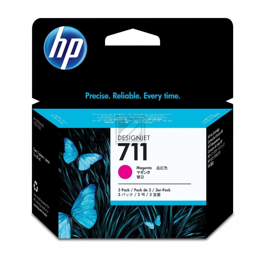 CZ135A HP 711 DNJ Tinte (3) magenta 3x29 ml