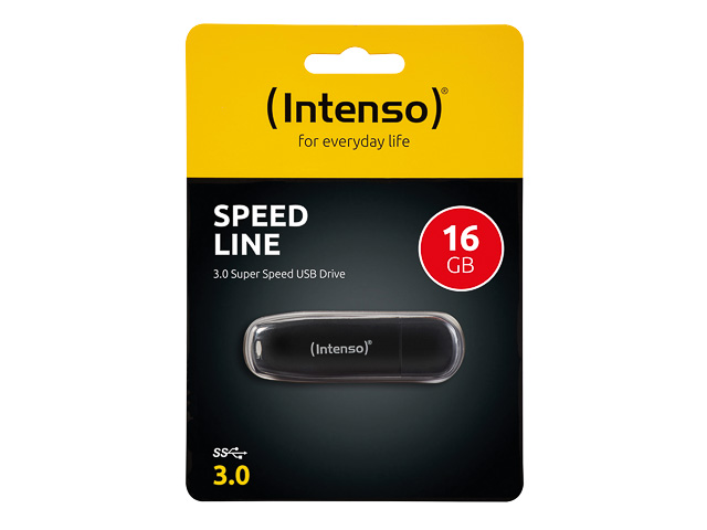 INTENSO SPEED LINE USB STICK 16GB 3533470 70MB/s USB 3.0 schwarz