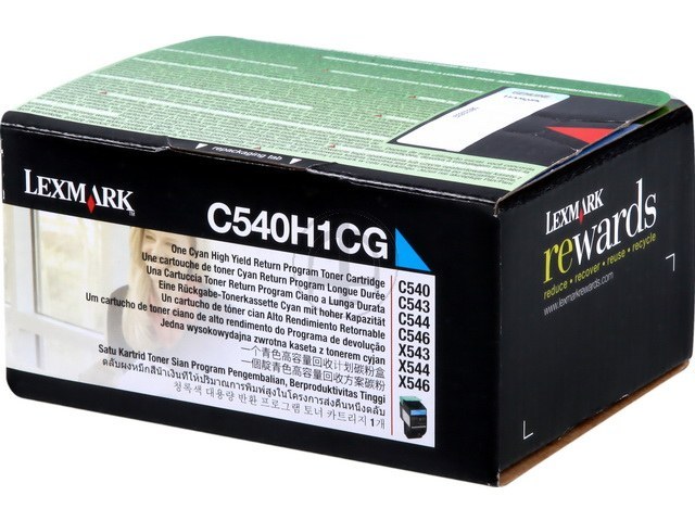 C540H1CG LEXMARK C540 TONER CYAN HC 2000Seiten hohe Kapazitaet return