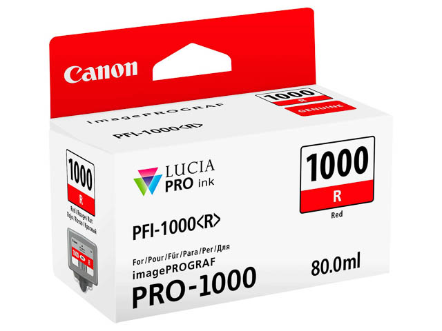 PFI1000R CANON PRO1000 TINTE ROT 0554C001 80ml 3165Seiten