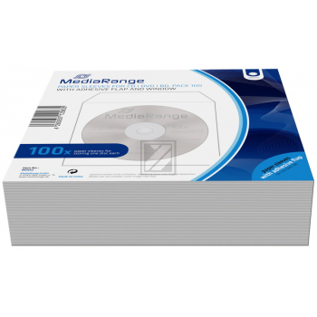 MEDIARANGE CD PAPIERHUELLEN 1DISK (100) BOX62 Leerhuellen weiss
