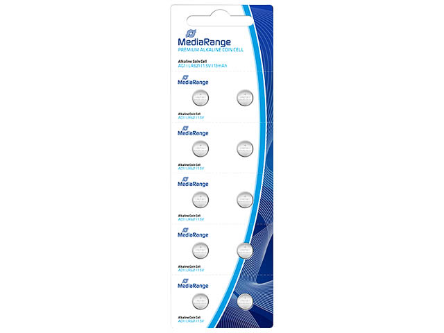 MEDIARANGE PREMIUM BATTERIEN 10er PACK MRBAT110 LR621 Alkaline AG1 Knopfzellen