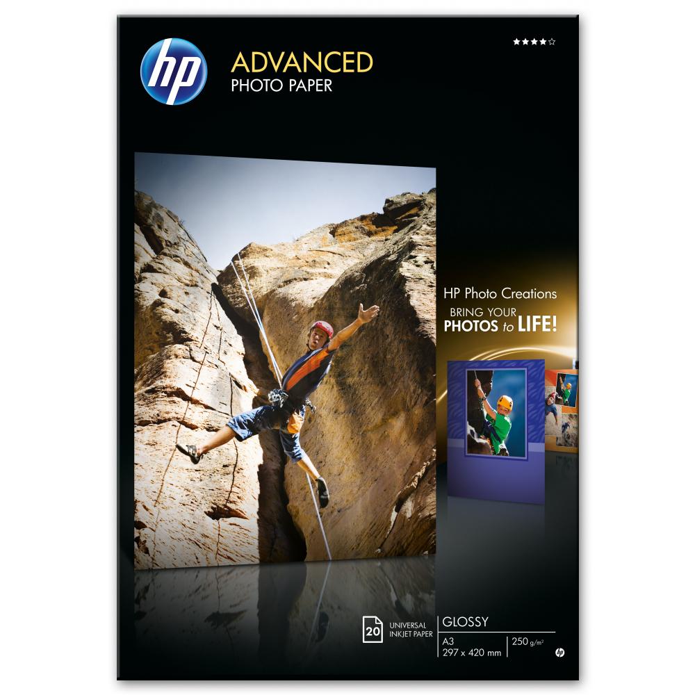 Q8697A HP Advanced Fotopapier A3 (297x420mm) 20Blatt weiss 250gr