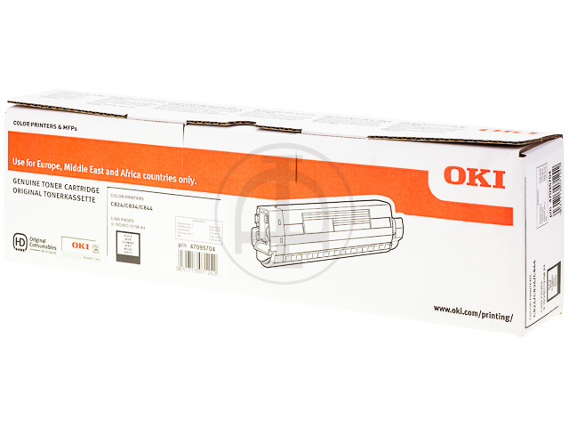 47095704 OKI C824 TONER BLACK 5000Seiten