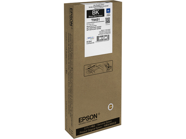 C13T945140 EPSON WF C5210 TINTE BLACK HC Cartridge XL 64,6ml hohe Kapazitaet