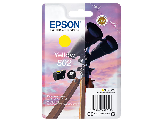 C13T02V44010 EPSON XP5100 TINTE YEL ST 3,3ml 165Seiten Standard Kapazitaet