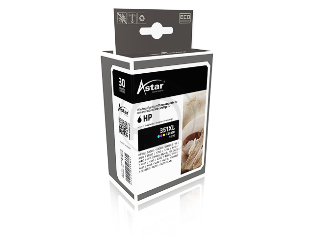 AS15578 ASTAR HP OJ5780 TINTE COL CB338EE/351XL 580Seiten 14ml o. Fuell.