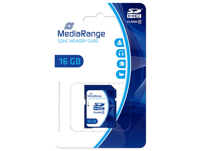 MEDIARANGE SDHC KARTE 16GB MR963 Klasse 10