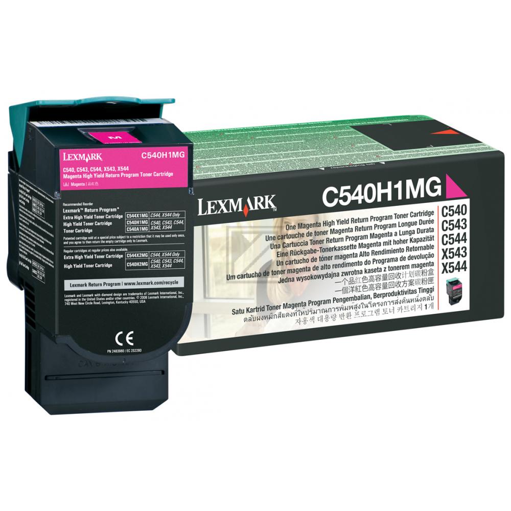 C540H1MG LEXMARK C54x/X54x Toner magenta HC return 2000Seiten