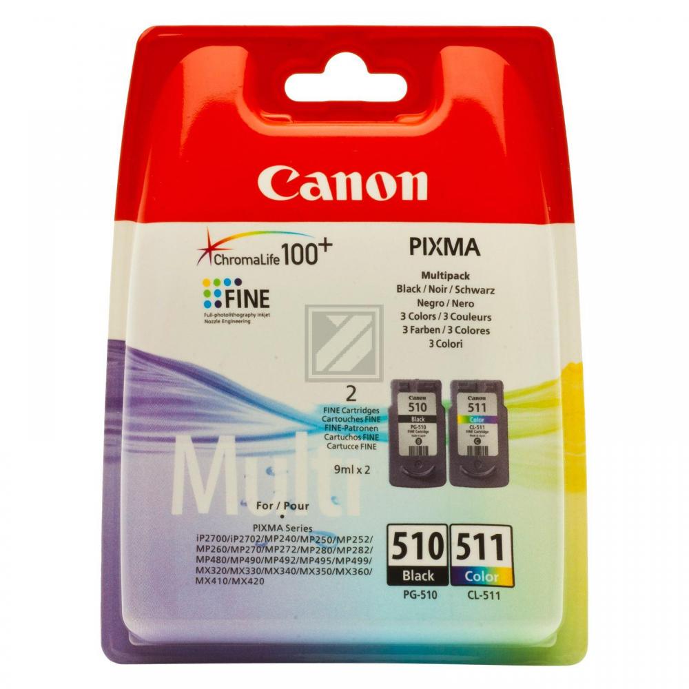 2970B010 CANON PG510+CL511 Pixma MP Tinte (2) color w/o SEC 300/244Seiten